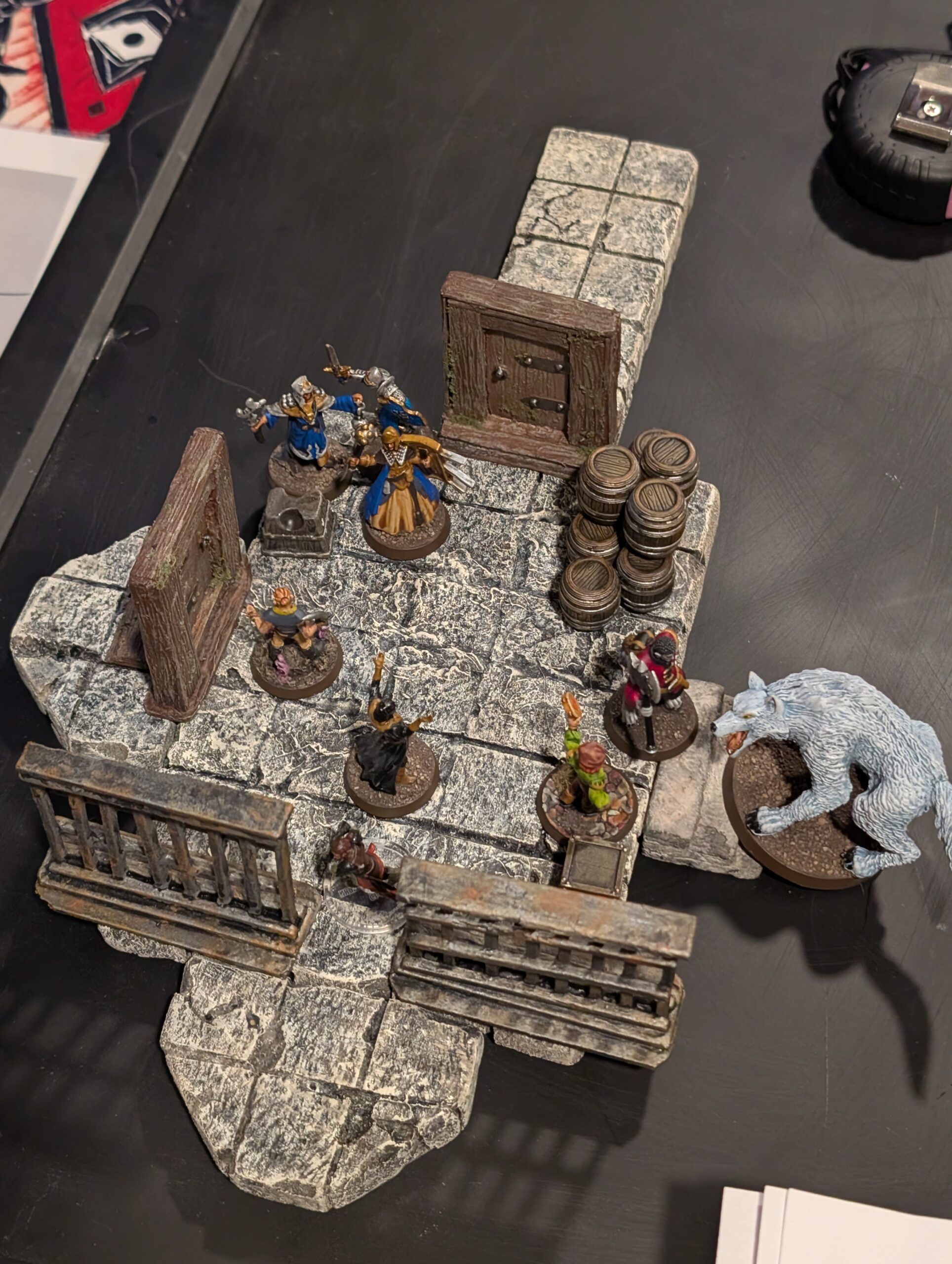 Dungeon corridor encounter staging