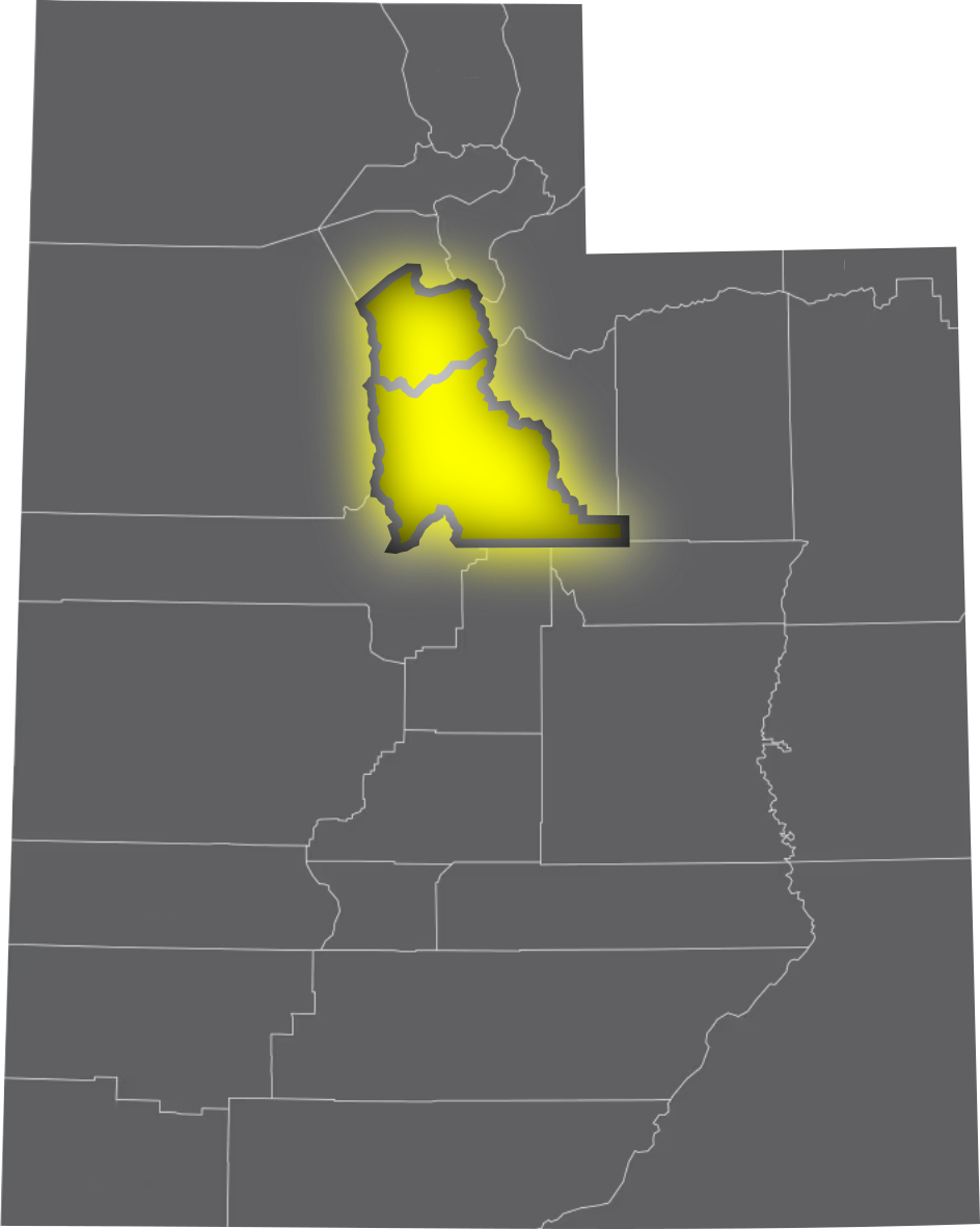 Map of Utah counties